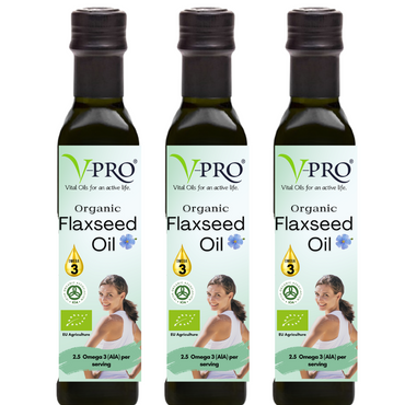 V-Pro ORGANIC Flaxseed (Linseed) Oil - 12 Pack E155ENL02112)
