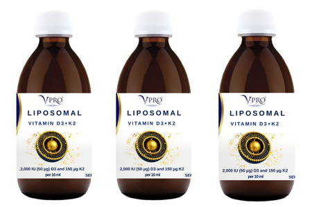 Liposomal Vitamin D3+ K2  250 ml X 3