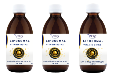 V_Pro Liposomal Vitamin D3+K2  - 6 x 250 Mls