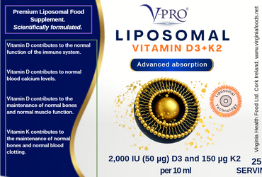 V_Pro Liposomal Vitamin D3+K2  - 6 x 250 Mls