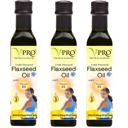 V-Pro Flaxseed ( Linseed) Oil w VIT D  - 12 Pack  -  NNL0191