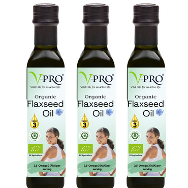 V-Pro ORGANIC Flaxseed Oil - 3 Pack   ENLO0190