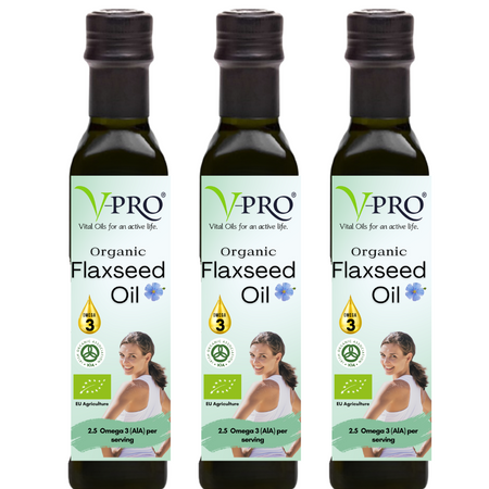 V-Pro ORGANIC Flaxseed (Linseed) Oil - 12 Pack Case ENL0190